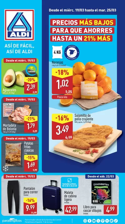 Ofertas de Hiper-Supermercados en Adeje |  ¡Así de fácil, así de Aldi! de ALDI | 19/3/2025 - 25/3/2025