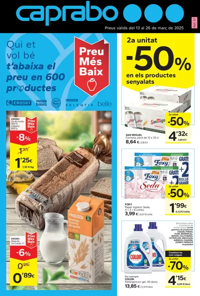 Catálogo Caprabo en Reus | 2a unitat -50% | 13/3/2025 - 26/3/2025