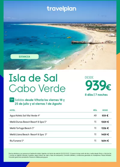 Ofertas de Viajes en Villanueva de la Serena | Travelplan Isla de Sal de Travelplan | 18/7/2025 - 1/8/2025