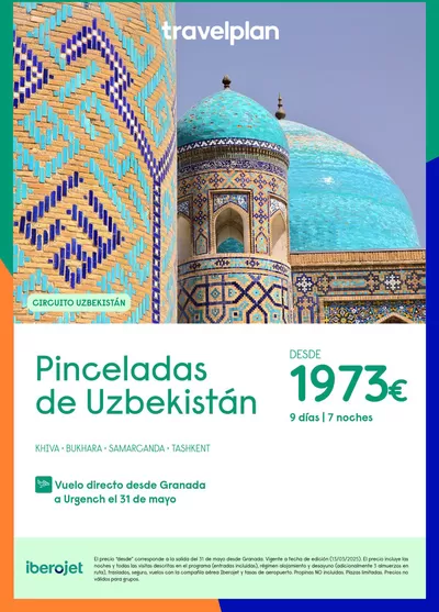 Ofertas de Viajes en Villanueva de la Serena | Travelplan Uzbequistan de Travelplan | 31/5/2025 - 9/6/2025