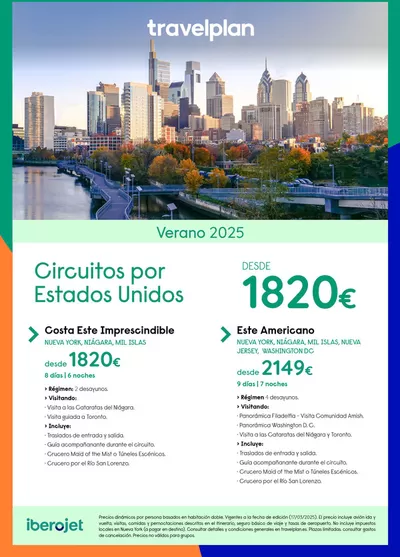Ofertas de Viajes en Tafalla | Travelplan Nueva York de Travelplan | 1/6/2025 - 31/8/2025