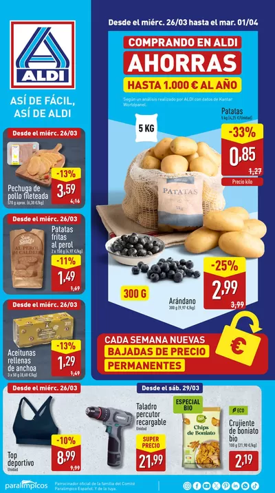 Catálogo ALDI en Palma de Mallorca | Así de fácil, así de Aldi | 26/3/2025 - 1/4/2025