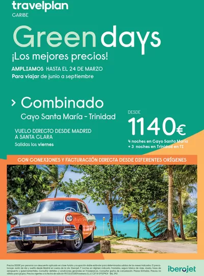 Ofertas de Viajes en O Porriño | Travelplan Combinados Cuba de Travelplan | 1/6/2025 - 30/9/2025