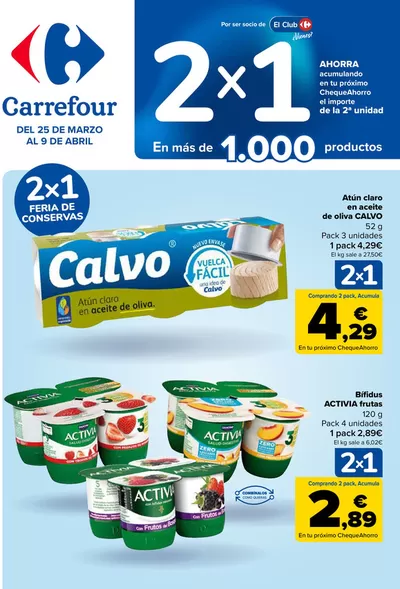 Ofertas de Hiper-Supermercados en Palma de Mallorca |  2x1 de Carrefour | 25/3/2025 - 9/4/2025