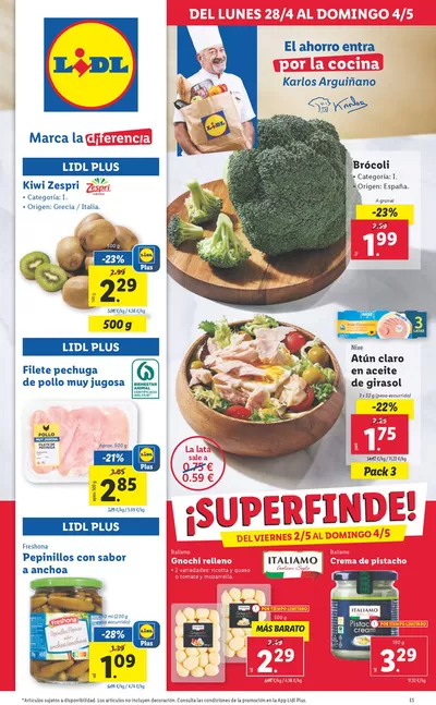Ofertas de Hiper-Supermercados en Cala d'Or | № 1 PRECIO - Ofertas válidas del 28/04 al 04/05 de Lidl | 28/4/2025 - 4/5/2025