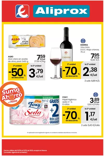 Catálogo Eroski en Chodes | SUMA AHORRO Aliprox | 2/5/2025 - 13/5/2025