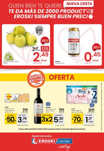 Catálogo Eroski en Baraona | SUMA AHORRO EROSKI CENTER | 2/5/2025 - 13/5/2025