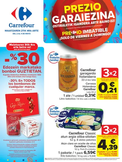 Ofertas de Hiper-Supermercados en Olaberria | PRECIO IMBATIBLE de Carrefour | 2/5/2025 - 4/5/2025
