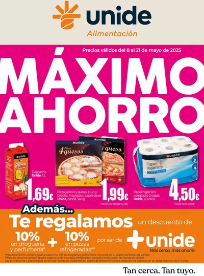 Ofertas de Hiper-Supermercados en Arenas de San Pedro | Máximo Ahorro en UNIDE Alimentación Península de UNIDE Alimentación | 8/5/2025 - 21/5/2025