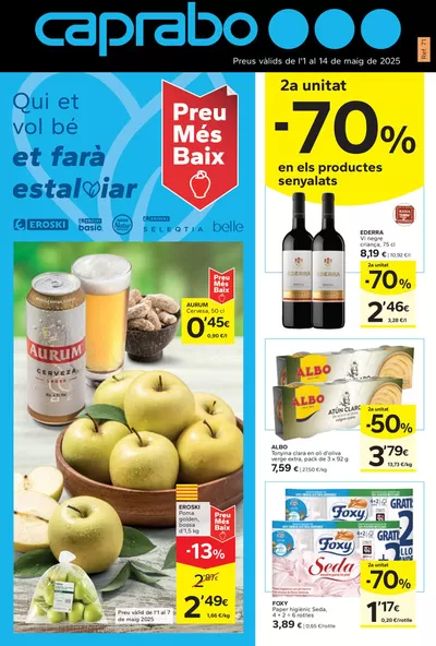 Catálogo Caprabo en Sant Pere de Ribes | 2a Unitat -70% | 1/5/2025 - 14/5/2025