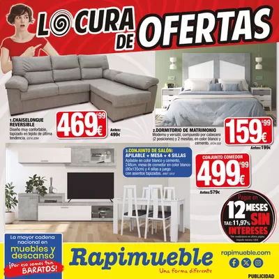 Ofertas de Hogar y Muebles en Milladoiro | Locura de Ofertas de Rapimueble | 2/5/2025 - 30/6/2025