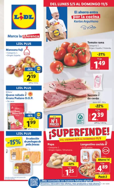 Catálogo Lidl en Playa de San Juan | № 1 PRECIO - Ofertas válidas del 05/05 al 11/05 | 5/5/2025 - 11/5/2025