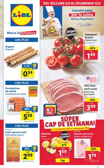 Catálogo Lidl en Pobla de Lillet | № 1 PRECIO - Ofertas válidas del 05/05 al 11/05 | 5/5/2025 - 11/5/2025