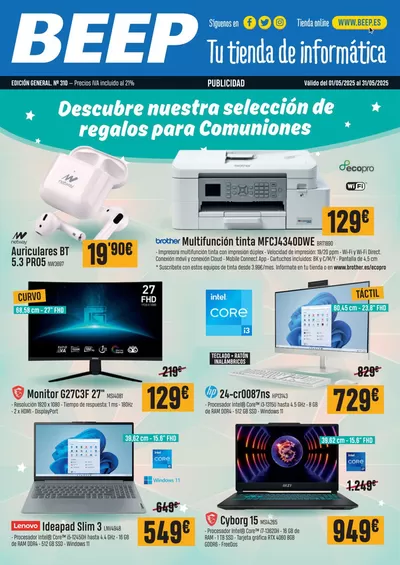 Catálogo Beep en Mondragón | Descubre nuestra selección de regalos para Comuniones | 5/5/2025 - 31/5/2025