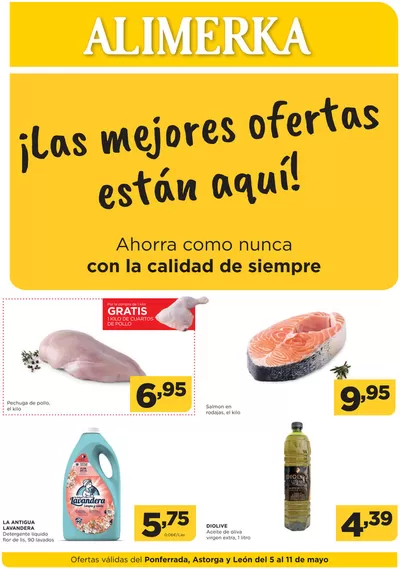 Ofertas de Hiper-Supermercados en Bañeza | Semanal del 5 al 11 de mayo Ponferrada, Astorga y León de Alimerka | 5/5/2025 - 11/5/2025