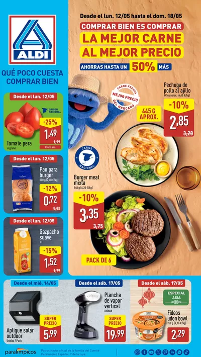 Catálogo ALDI en Castejón de las Armas | ¡Qué poco cuesta comprar bien! | 12/5/2025 - 18/5/2025