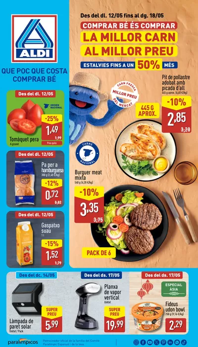 Catálogo ALDI en Balenyà | ¡Qué poco cuesta comprar bien! | 12/5/2025 - 18/5/2025