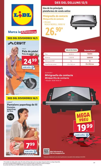Catálogo Lidl en Vallfogona de Riucorb |  ¡Bazar Lidl! Ofertas válidas del 12/05 al 18/05 | 12/5/2025 - 18/5/2025