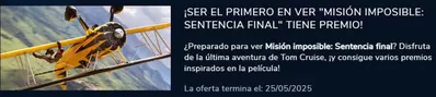 Ofertas de Ocio en Colmenar Viejo | ¡Ser el primero en ver "Misión imposible: Sentencia final" tiene premio! de Cinesa | 6/5/2025 - 25/5/2025
