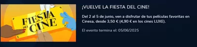 Ofertas de Ocio en Colmenar Viejo | ¡Vuelve la Fiesta del Cine! de Cinesa | 2/6/2025 - 5/6/2025