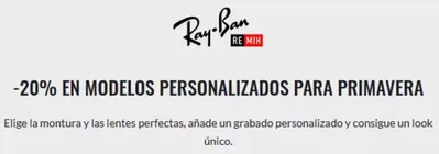 Ofertas de Ropa, Zapatos y Complementos en Manises | -20% EN MODELOS PERSONALIZADOS PARA PRIMAVERA de Ray-Ban | 6/5/2025 - 19/5/2025