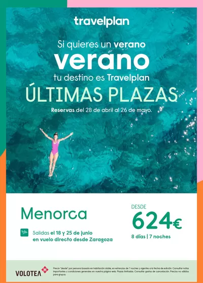 Ofertas de Viajes en Ciutadella | Travelplan Menorca de Travelplan | 8/5/2025 - 26/5/2025