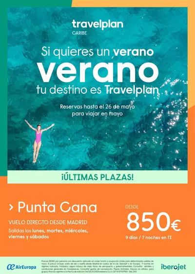 Ofertas de Viajes en Ciutadella | Travelplan Playa Bavaro/Punta Cana de Travelplan | 8/5/2025 - 26/5/2025