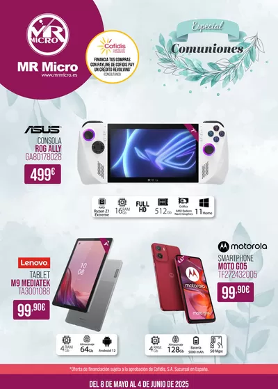 Ofertas de Informática y Electrónica en Zumaia | Del 8 de mayo al 4 de junio de 2025 de MR Micro | 8/5/2025 - 4/6/2025