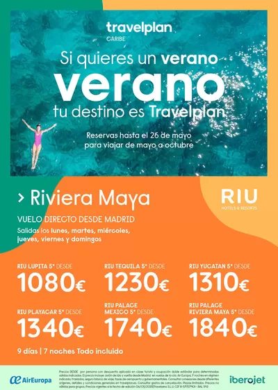Ofertas de Viajes en Gelves | Travelplan Riviera Maya de Travelplan | 9/5/2025 - 31/10/2025