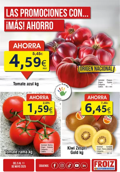 Ofertas de Hiper-Supermercados en Arbo | DeL 5 AL 11 de MAYO de Froiz | 9/5/2025 - 11/5/2025
