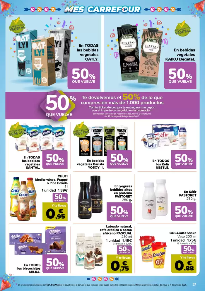 Catálogo Carrefour | 50% QUE VUELVE + 2ªUD. AL -50% | 13/5/2025 - 26/5/2025