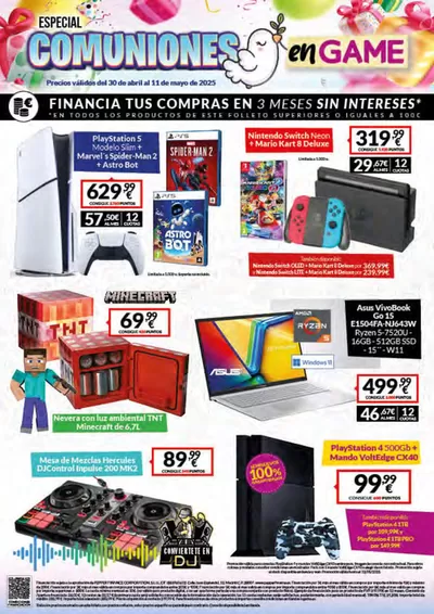 Catálogo Game en Finestrat | Especial Comuniones | 30/4/2025 - 11/5/2025