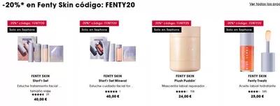 Ofertas de Perfumerías y Belleza | -20%* en Fenty Skin código: FENTY20 de Sephora | 9/5/2025 - 23/5/2025