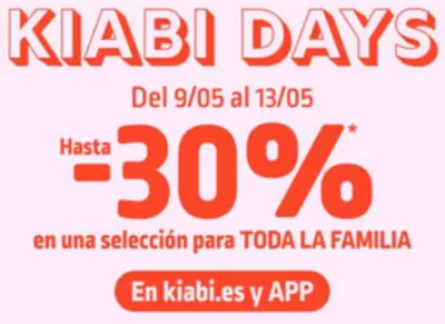 Catálogo Kiabi en Churra | Hasta -30% | 9/5/2025 - 13/5/2025
