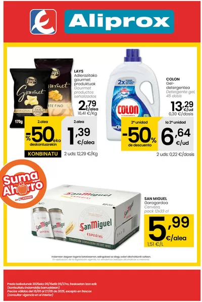 Catálogo Eroski en Irún | AUKERA OFERTA Aliprox | 15/5/2025 - 27/5/2025