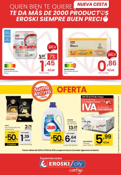 Ofertas de Hiper-Supermercados en Boltaña | SUMA AHORRO SUPERMERCADOS EROSKI de Eroski | 15/5/2025 - 27/5/2025