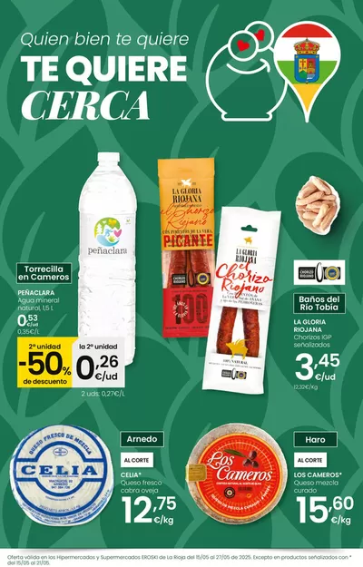 Catálogo Eroski en San Millán de la Cogolla | Quien bien te quiere, te quiere cerca | 15/5/2025 - 27/5/2025