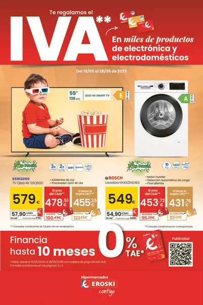Ofertas de Hiper-Supermercados en Barreiros | Te regalamos el IVA de Eroski | 15/5/2025 - 27/5/2025