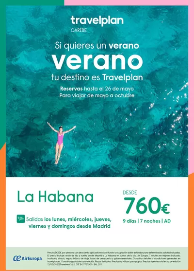 Ofertas de Viajes en Errenteria | Travelplan Habana de Travelplan | 14/5/2025 - 31/10/2025
