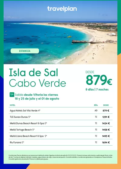 Ofertas de Viajes en San Sebastián de los Reyes | Travelplan Isla de Sal de Travelplan | 18/7/2025 - 1/8/2025