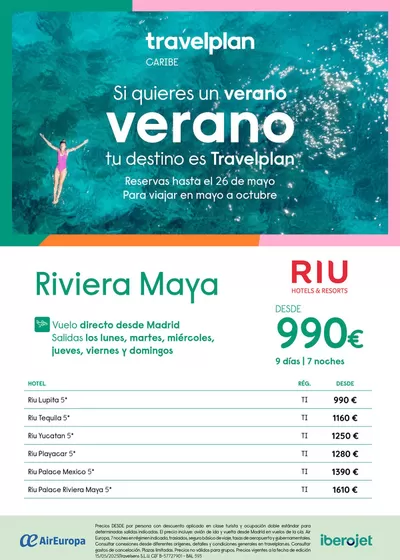 Ofertas de Viajes en Almonte | Travelplan Riviera Maya de Travelplan | 19/5/2025 - 31/10/2025