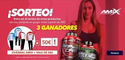 Catálogo NutriTienda en Alcorcón | Entra en el sorteo de estos productos con tus compras en grupo Amix a partir de 50€ | 19/5/2025 - 1/6/2025