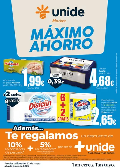 Catálogo Unide Market en Arona | Máximo Ahorro UNIDE Market Canarias | 22/5/2025 - 4/6/2025