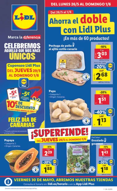 Catálogo Lidl en Arona | № 1 PRECIO - Ofertas válidas del 26/05 al 01/06 | 26/5/2025 - 1/6/2025