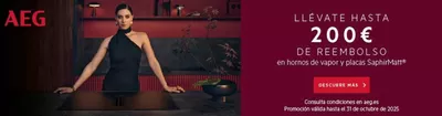 Ofertas de Informática y Electrónica en Tui | ¡AEG te regala hasta 200 € por la compra de uno de los hornos de vapor y placas SaphirMatt seleccionados! de Cenor | 20/5/2025 - 31/10/2025