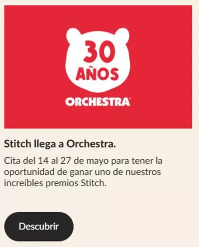 Ofertas de Juguetes y Bebés en El Puerto De Santa María | Stitch llega a Orchestra de Orchestra | 20/5/2025 - 27/5/2025