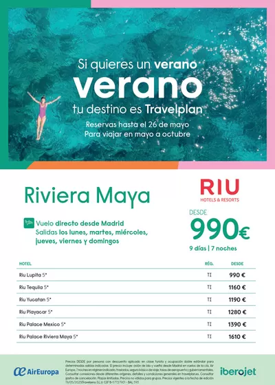 Ofertas de Viajes en Logroño | Travelplan Riviera Maya de Travelplan | 21/5/2025 - 31/10/2025