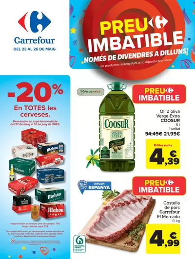 Ofertas de Hiper-Supermercados en Vall den Bas | PRECIO IMBATIBLE de Carrefour | 23/5/2025 - 26/5/2025