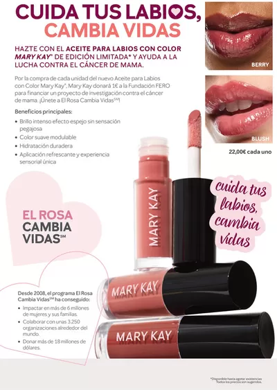 Ofertas de Perfumerías y Belleza en Masnou | Folleto "El Rosa Cmbia Vidas" de Mary Kay | 21/5/2025 - 1/11/2025