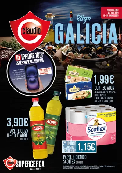 Ofertas de Hiper-Supermercados en Pontenova | Precios válidos del 22 de mayo al 4 de junio de 2025 de Claudio | 22/5/2025 - 4/6/2025